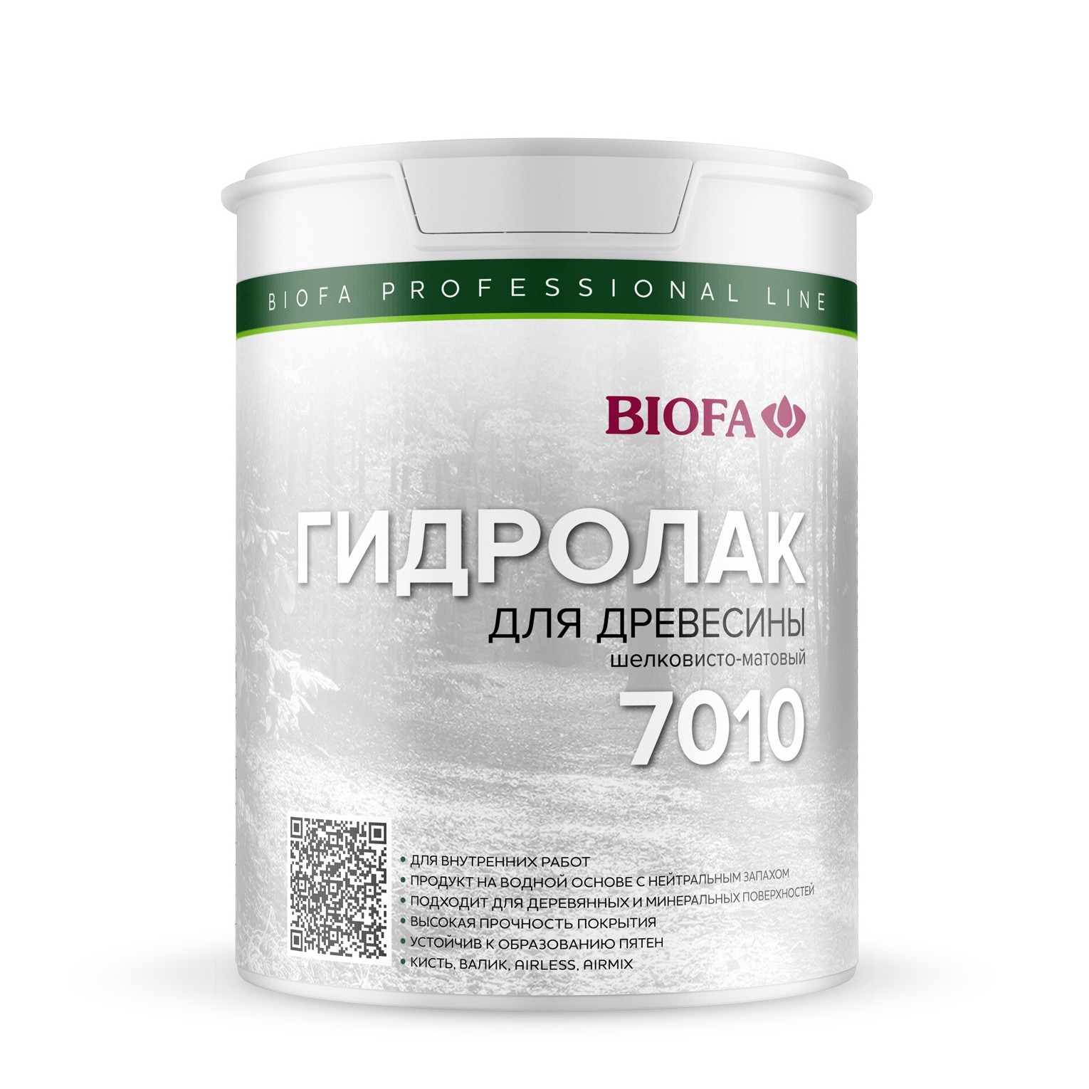 Гидролак универсальный Biofa 7010 бесцветный шелковисто-матовый 0,3 л